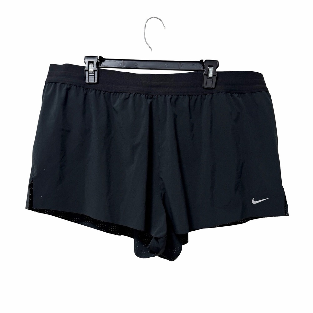 Nike Womens Swift Breathe Dri-FIT Mid Rise Brief Lined Running Shorts Size XXL